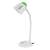 Esperanza ELD110G Electra Desk Lamp, white and green, with flexible arm and E27 socket