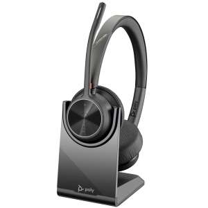 Poly Voyager 4320 UC USB-A/Wireless Headset + Töltőállomás - Fekete 72110161 