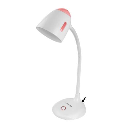 Esperanza Electra E27 desk lamp, white and pink