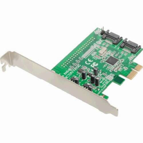 Dawicontrol DC-600e SATA RAID vezérlő kártya, 2 csatornás, PCIe 2.0 x1 interfész
