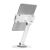 Biały stojak na tablet NewStar trzymający tablet