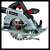 Einhell TE-CS 18/190 cordless circular saw, tool-free depth and bevel adjustments