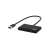 Hub USB 3.0 Port Connect, 4 porturi, negru, vedere din unghi
