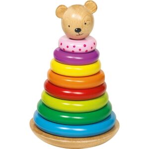 Macis Montessori Fa Torony - Colorful Rings Stacking Toy - Goki Developmental Toy for Baby