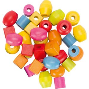 Fa Gyöngyfűző Készlet - 51 de mărgele colorate din lemn pentru copii de peste 3 ani - Perle, mărgele