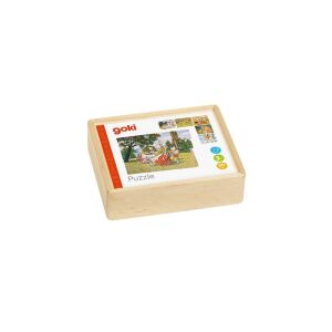 Puzzle din cuburi - Poveștile copilăriei - Goki 131797100 - Puzzle pentru copii