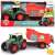 Dickie Toys Fendt Farm Tractor with Trailer, green toy tractor with red trailer, light and sound effects