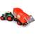 Dickie Toys Fendt Farm tractor with trailer, toy tractor with trailer, farm toy tractor, toy tractor for kids, green tractor with trailer, red trailer, toy tractor with lights and sounds