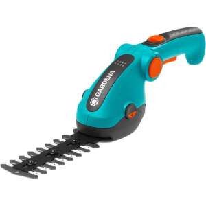Gardena ComfortCut Li Cordless Grass and Shrub Shear, blue and orange, with black blades - Garden