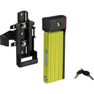 ABUS Bordo Big uGrip 5700K/100 LM SH Összecsukható Kerékpár Biztonsági Zár - Sárga, kulcsokkal és tartóval - Kerékpár zár