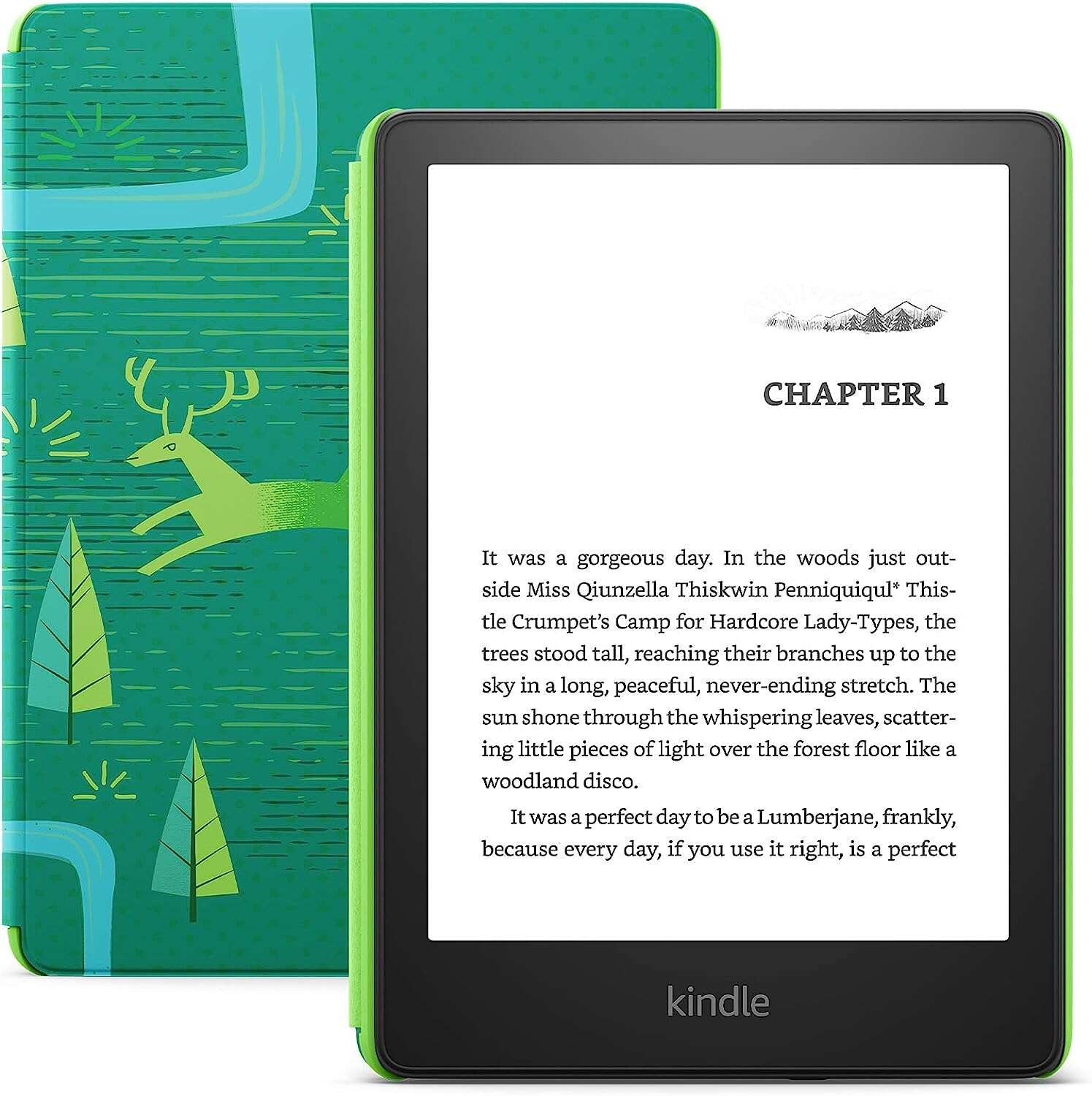 Amazon kindle paperwhite kids 6.8" 16gb e-book olvasó - fekete/zöld