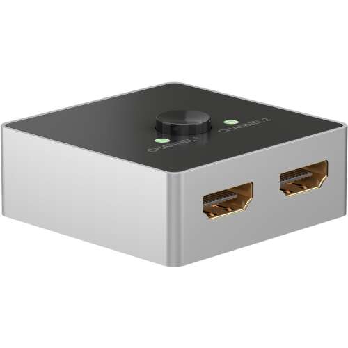 Goobay 58486 HDMI Splitter, 1 Eingang auf 2 Ausgänge, wechseln Sie zwischen zwei HDMI-Quellen, verbinden Sie mit TV, Monitor oder Projektor