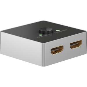 Goobay 58486 rozgałęźnik HDMI, 1 wejście na 2 wyjścia, przełączanie między dwoma źródłami HDMI, podłącz do telewizora, monitora lub projektora - Koncentrator HDMI