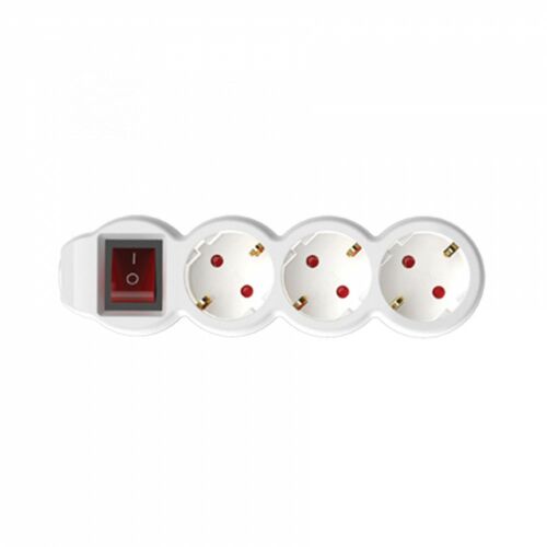 Home NV 3K-10/WH/1,5 White Power Strip with Switch, 3 Outlets, 10m Cable