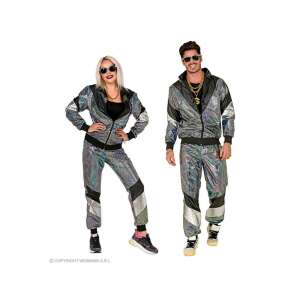 "80er JAHRE BUNTER REFLEKTIERENDER TRAININGSANZUG" UNISEX KOSTÜM FÜR ERWACHSENE GRÖßE: M 72167502 - Modă și îmbrăcăminte