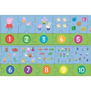 Trefl Peppa malac oktató Puzzle - Számok 20db