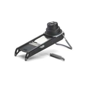 De Buyer Swing Plus Mandoline-Schneidemaschine, schwarz, mit Julienne-Klingen, Waffel-Klinge und einstellbarer Dickenverstellung - De Buyer