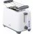 3/4 view of Adler AD3216 white toaster with bun warmer rack.