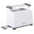 Adler AD3216 white 2-slice toaster with bagel function, side view