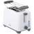 3/4 view of Adler AD3216 white toaster with bun warmer rack.