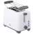 3/4 view of Adler AD3216 white toaster with bun warmer rack.