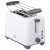 3/4 view of Adler AD3216 white toaster with bun warmer rack.