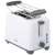 3/4 view of Adler AD3216 white toaster with bun warmer rack.