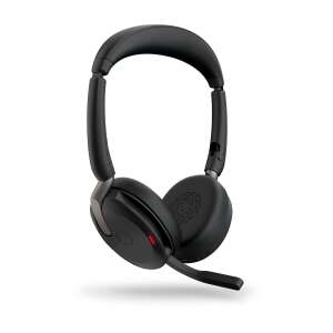 Jabra Evolve2 65 Flex Duo Link 380a (UC) Wireless Headset - Black, noise-canceling headphones for calls and music - Jabra Headphone