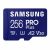 Samsung 256GB PRO Plus microSD card close-up