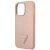 Guess Saffiano Pink iPhone 13 Pro Max Hülle - Abgewinkelte Seitenansicht