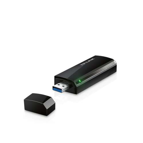 Adaptor USB TP-Link Archer T4U v2 AC1300, negru, cu cablu USB