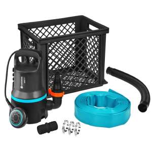 Gardena Flood Set 9000 merülőszivattyú készlet, tartalmazza a szivattyút, a tömlőt és a tartozékokat - Gardena