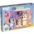 Lisciani Bluey 2-in-1 Puzzle and Coloring Set, 60 pieces. Double-sided puzzle featuring Bluey characters, suitable for kids 4+