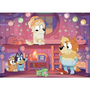 Персонажи от анимационния филм Bluey в сцена от спалня, от пъзела Lisciani с 24 части, с две лица - Lisciani