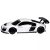 Oldalnézet a fehér Rastar Audi R8 LMS távirányítós autóról, 1:24 méretarány
