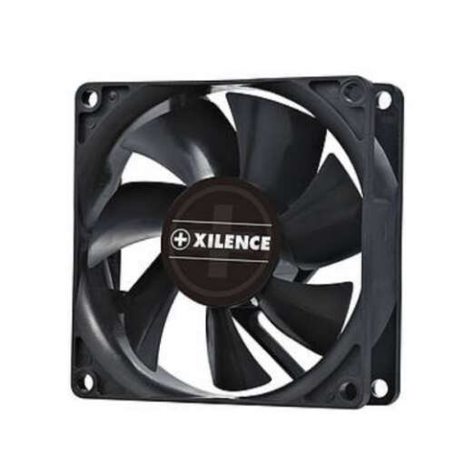 Xilence XF034 80mm rendszerhűtő ventilátor, fekete, 4 tűs csatlakozó
