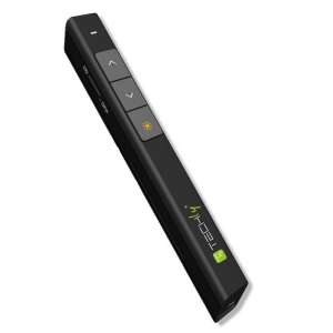Prezentator wireless Techly cu pointer laser, negru, vedere din unghi - Telecomenzi pentru prezentări