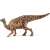 Schleich Edmontosaurus dinoszaurus figura, valósághű modell, barna és kék színű, járó pózban