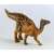 Schleich Edmontosaurus dinoszaurus figura, oldalnézet, valósághű modell, barna és kék színű, járó pózban
