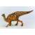 Schleich Edmontosaurus dinoszaurus figura, valósághű modell, barna és kék színű, járó pózban