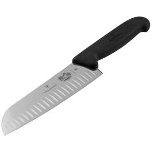 Victorinox Fibrox Santoku Kés 17cm, fekete nyél, ferde nézet - Victorinox