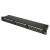 ExtraLink EX.9823 19-inch patch panel, 24 port, black, front view, numbered ports