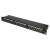 ExtraLink EX.9823 19-inch patch panel, 24 port, black, front view, numbered ports