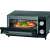 Clatronic MPO 3520 Multifunctional Pizza Oven with pizza inside, open door