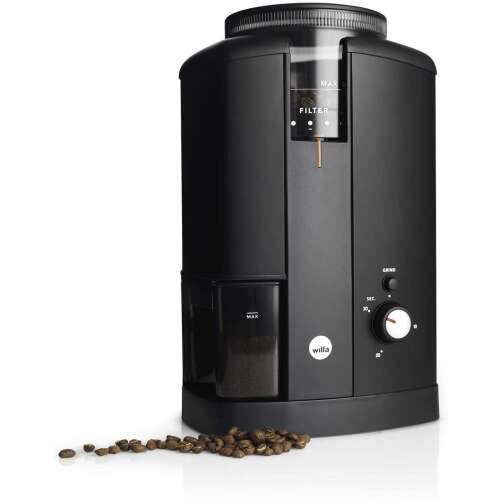 Rașniță de cafea Wilfa Svart Aroma, negru, cu boabe de cafea