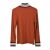 Back view of Tom Tailor rust-colored ribbed turtleneck top