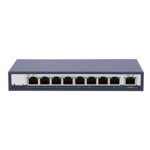 Switch ExtraLink EX.3906 cu 8 porturi Gigabit PoE, vedere din față - Extralink