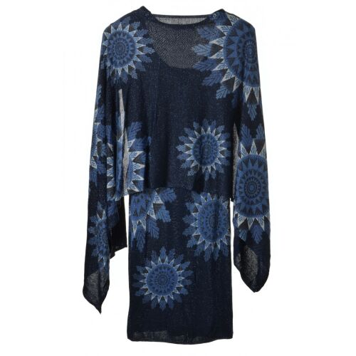 Desigual Csillogó Ruha - Sötétkék - XS