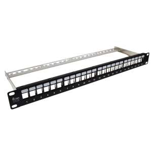 A-LANtec PK020 19 Zoll 24 Port Patch Panel, schwarz, für strukturierte Verkabelung - Alantec