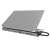 j5create JCD552-N 100W Univerzális dokkolóállomás csatlakoztatva egy laptophoz, a USB-C és HDMI kábelek láthatók